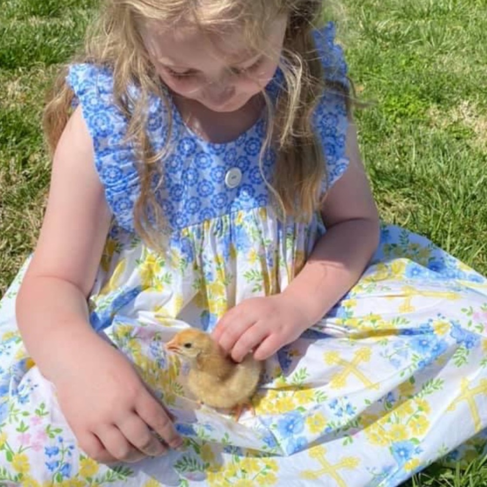 BOUTIQUE EASTER DRESS SIZE 7/8 girls cross dress